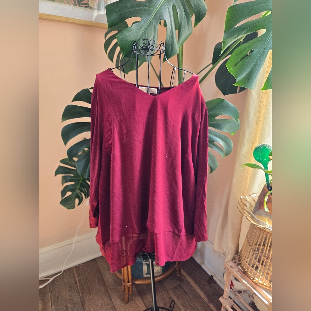 Michael Kors Burgundy Sleeveless Blouse